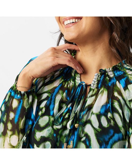 Biba Green Sheered Top