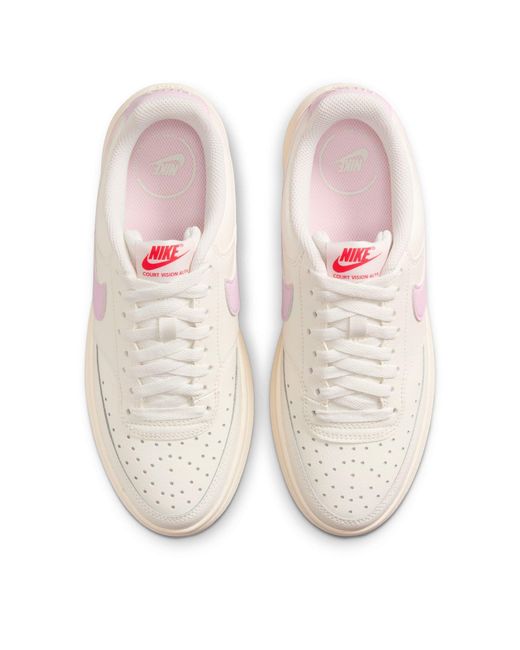 Nike Pink Court Vision Alta Leather Trainers