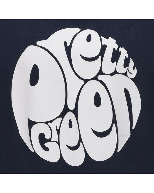 Pretty Green Blue Large Logo Tee for men