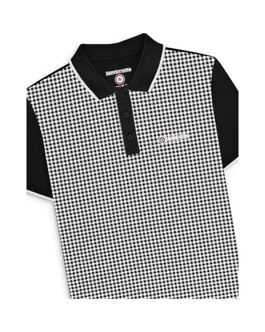 Lambretta Black Short Sleeve Polo Shirt for men