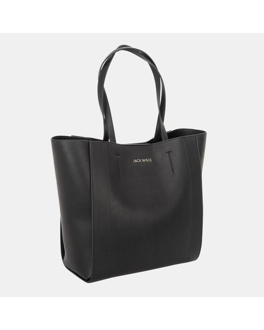 Jack Wills Black Classic Shoulder Tote Bag