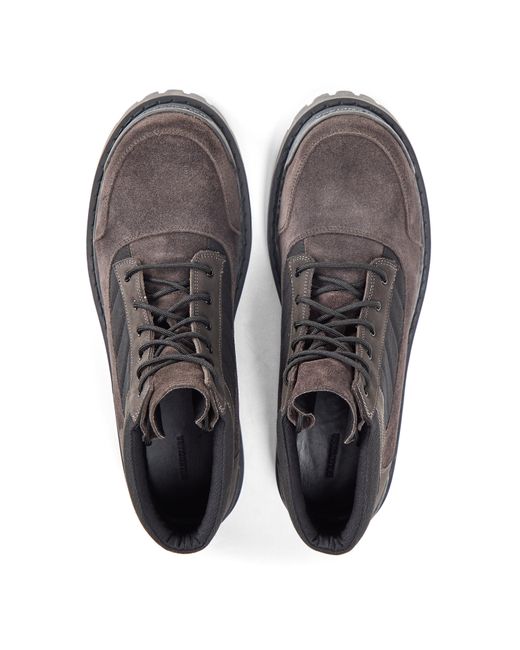 Balenciaga Gray Rugged Hiker Boots for men