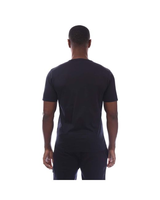 C P Company Blue 70/2 Mercerized Jersey Logo Patch T-Shirt for men