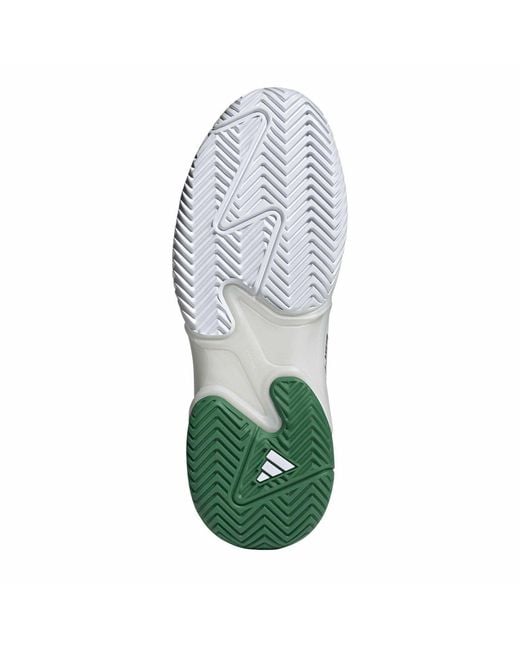 Adidas White Barricade 13 Leather Tennis Shoes for men