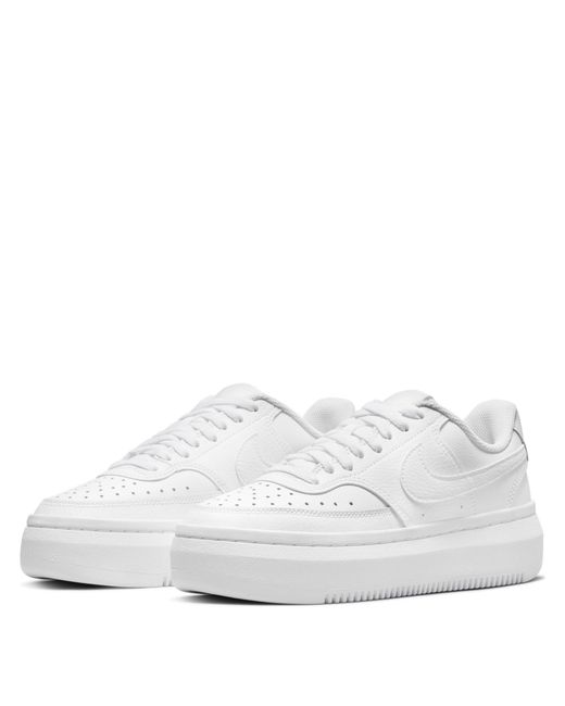 Nike White Court Vision Alta Leather Trainers