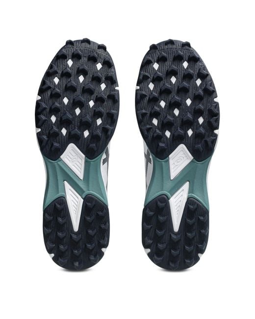 Asics White Field Astro Hockey Shoes for men