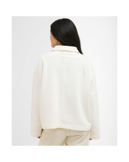 Barbour White Daya Sweatshirt