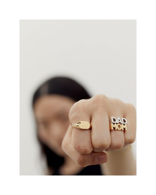 Maria Black Metallic Mom Ring