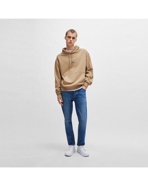HUGO Natural Logo Label Hoodie for men