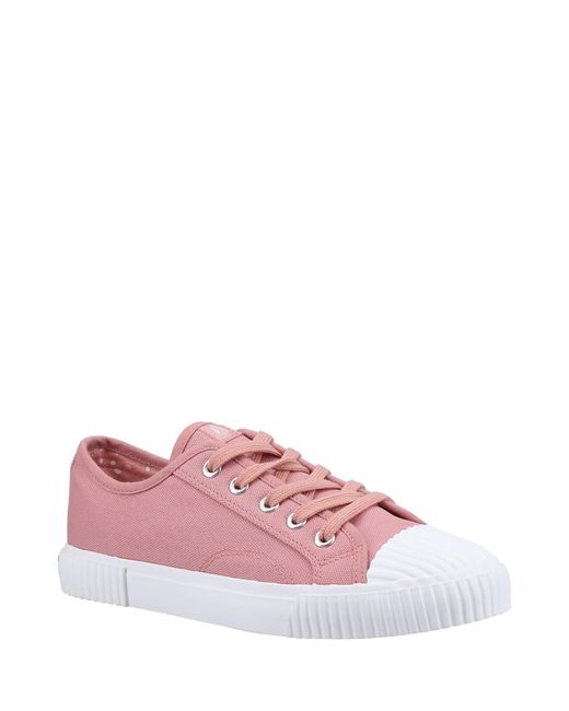 Hush Puppies Pink Brooke Canvas Trainer
