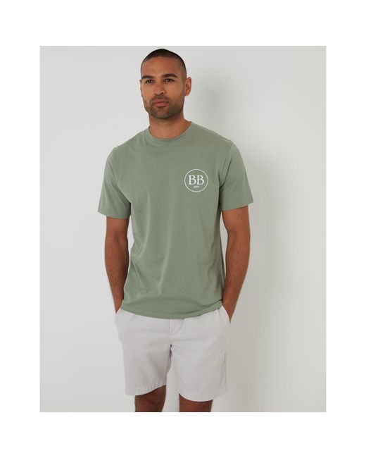 Threadbare Green Rune Regular Fit T-Shirt for men