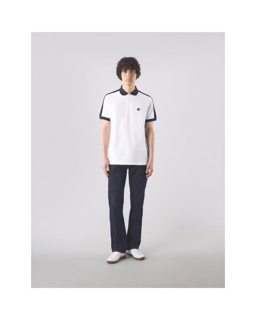 Pretty Green White Pg Denton Short-Sleeve Polo Shirt for men