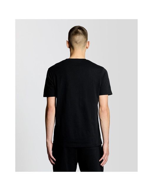 Lyle & Scott Black Cotton Crew Neck T-Shirt for men