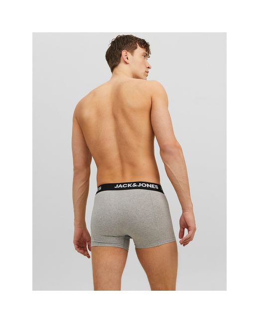 Jack & Jones Gray Anthony 3-pack Boxer Trunk for men