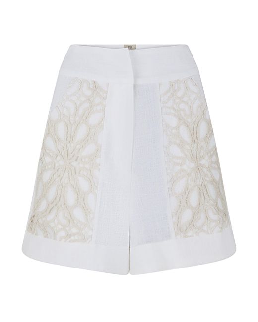 JBQ White Seth Tailored Fit Shorts