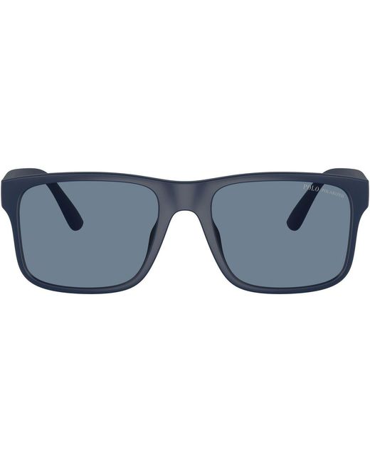 Polo Ralph Lauren Blue Rectangle Sunglasses for men