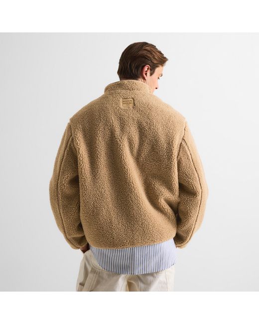 Maison Kitsuné Natural Fleece Sherpa Jacket for men