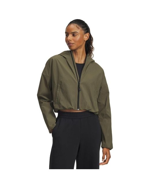 Under Armour Green Unstoppable Woven Long Sleeve T-Shirt