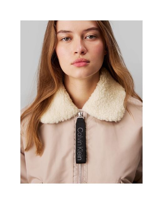 Calvin Klein Brown Satin Aviator