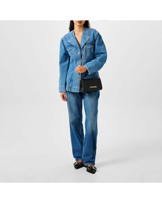 Love Moschino Black Super Quilted Mini Crossbody Bag