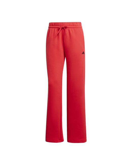 Adidas Red Open Hem Fleece Joggers