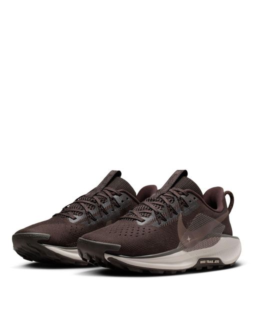 Nike Brown Reactx Pegasus Trail 5 Running Shoes