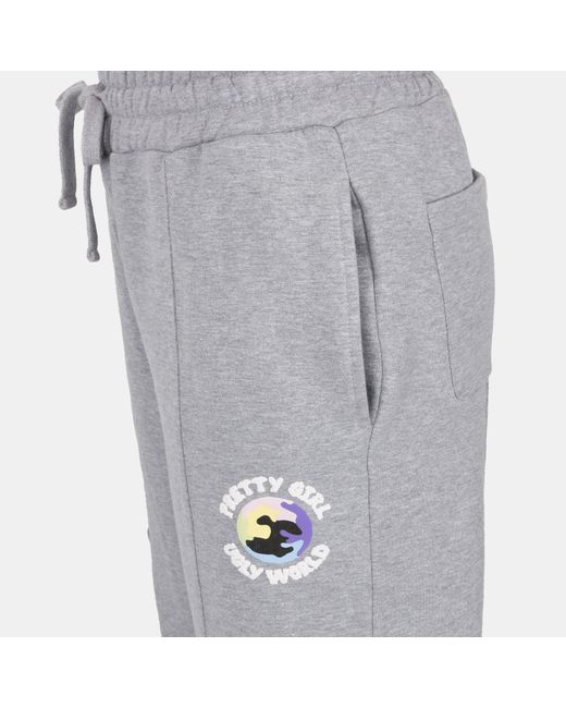 PRETTY BOY UGLY WORLD Gray Open Hem Cotton Joggers