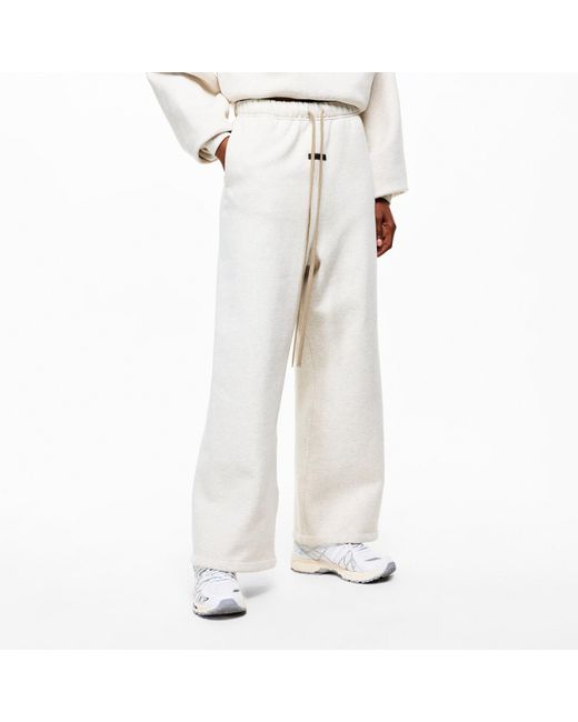 Fear Of God White Open Hem Fleece Joggers