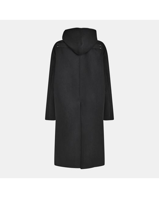 Rick Owens Black Mac Overcoat for men