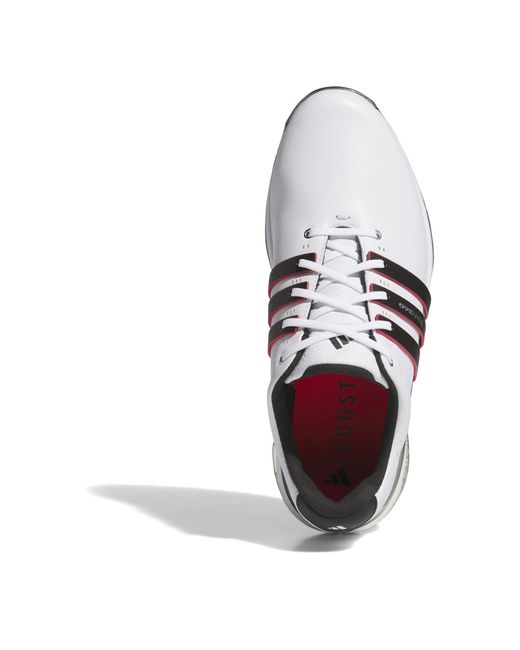 Adidas White Tour360 25 Wide Spikeless Golf Shoes for men