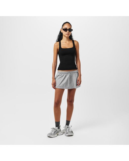 Balenciaga Gray High-Rise Mini Skirt