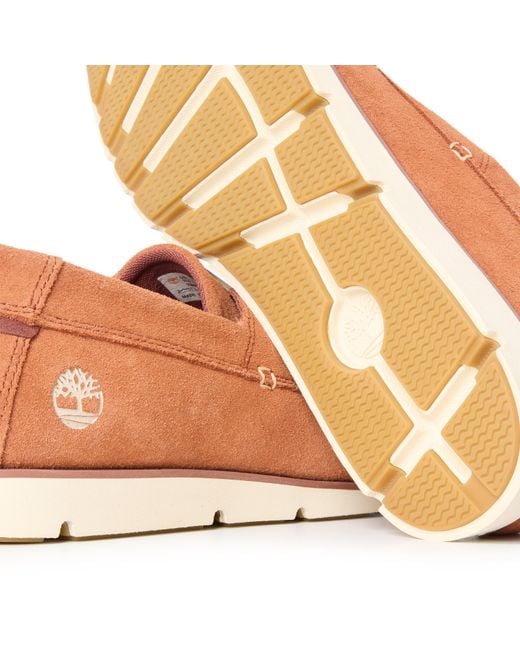 Timberland Brown Grafton Bay Lace Up Dark Boat Shoes for men
