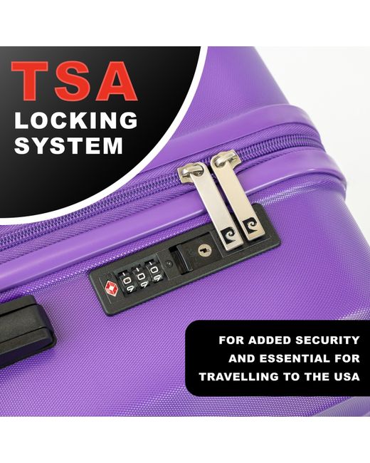 Pierre Cardin Purple Soleil 30-Inch Hard Shell Luggage Suitcase