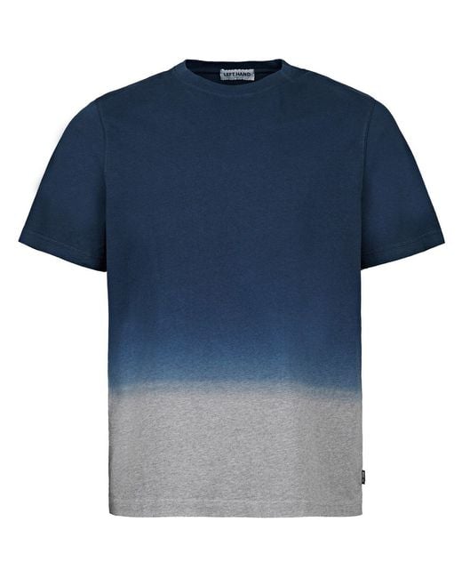 Left Hand Blue Dip-Dye Tee for men