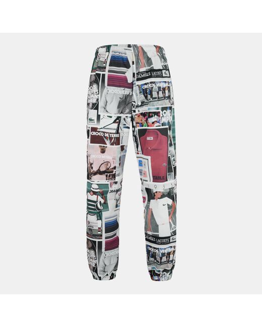 Lacoste Gray Adults Closed Cuff Woven Tracksuit Joggers