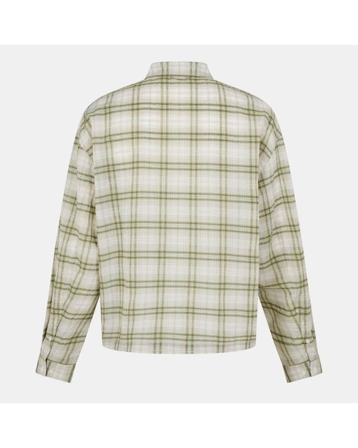 Represent Green Rep Sheer Flan Shirt, Sheer Fabric for men