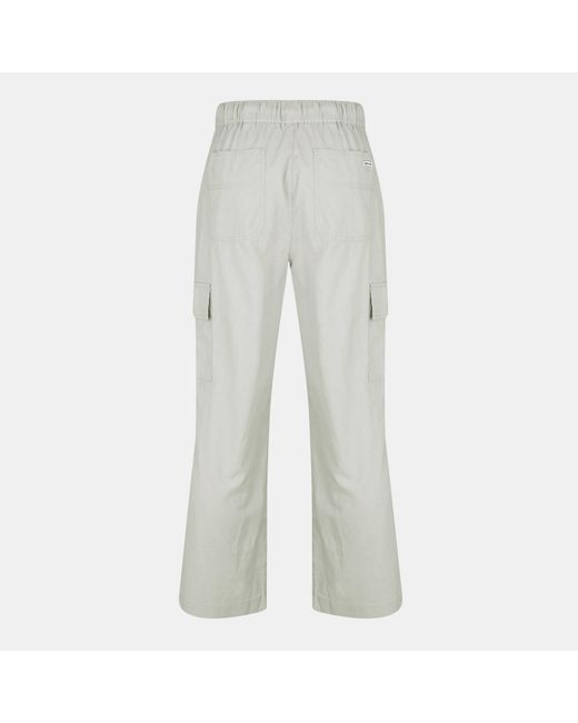 Jack Wills Gray Linen Cargo Trouser for men
