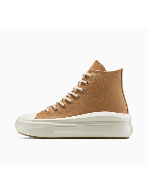 Converse Natural Chuck Taylor All Star Mov Canvas High-Top Trainers