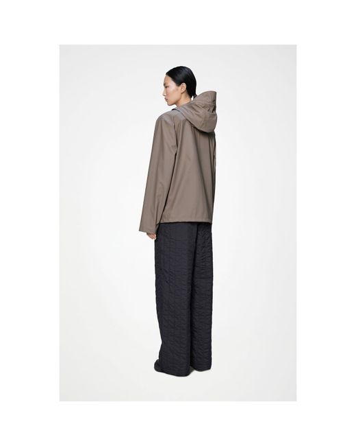 Rains Brown Pocket Waterproof Jacket