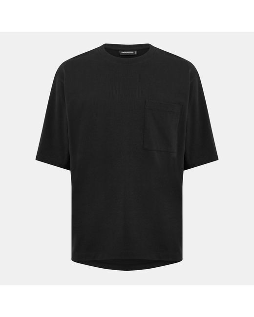 DSquared² Black Dsq Bk Logo Oversized T-Shirt for men