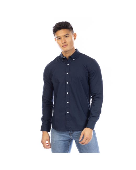 Peter Werth Blue Long Sleeve Plain Shirt for men