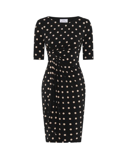 Gina Bacconi Black Harper Jersey Wrap Dress