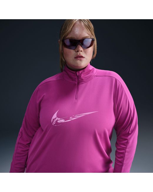 Nike Purple Long Sleeve Performance Running Top