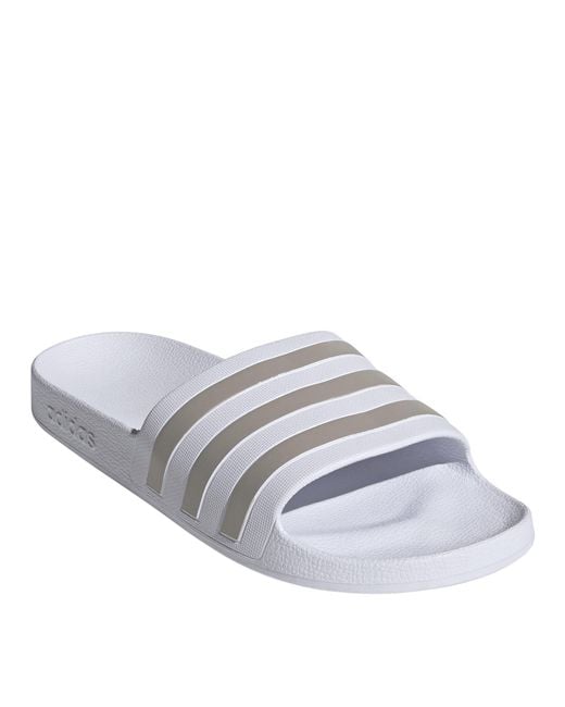 Adidas White Adilette Aqua Slide