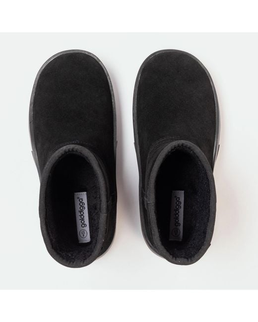 Golddigga Black Snug Classic Slip On Ankle Boots