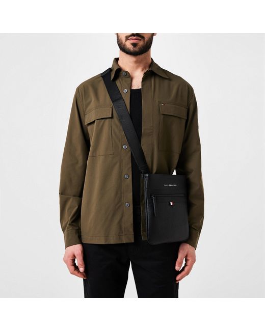 Tommy Hilfiger Black Essential Crossbody Bag for men