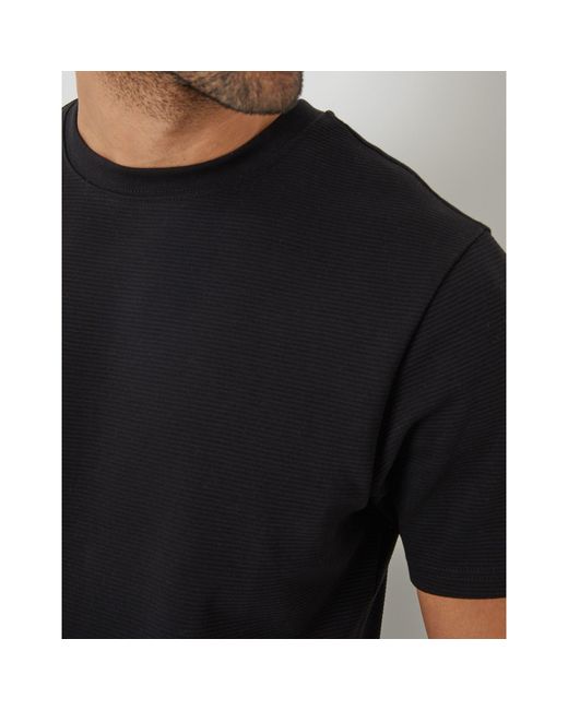 Threadbare Black Regular Fit Roseburn T-Shirt for men