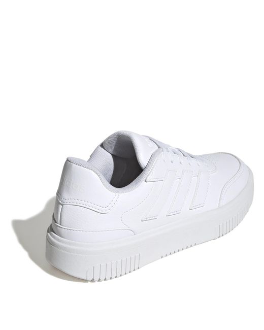 Adidas White Courtblock Trainers
