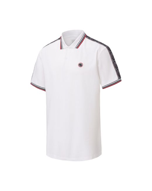 Pretty Green White Tape Polo for men