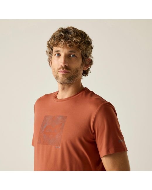 Regatta Brown Fingal Tee Short Sleeve Performance T-Shirt for men